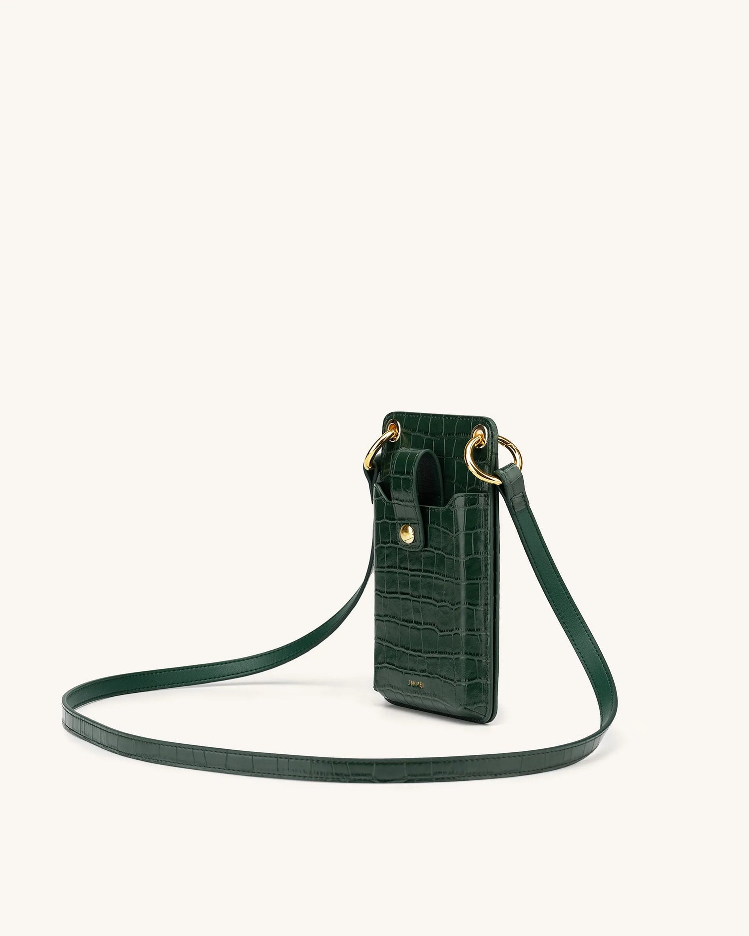 JW PEI_Dark Green Croc_Quinn Phone Bag_147-2_Dark Green Croc_02