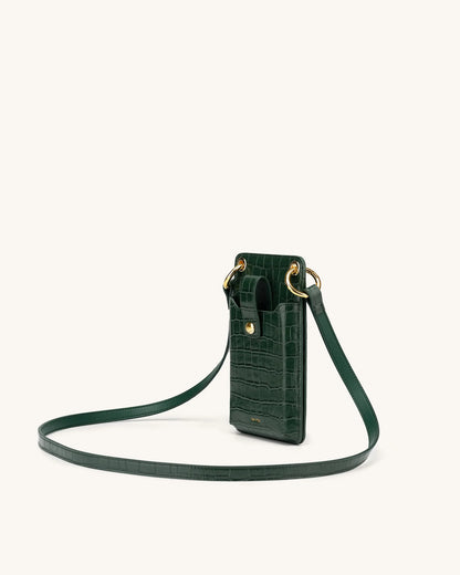 JW PEI_Dark Green Croc_Quinn Phone Bag_147-2_Dark Green Croc_02