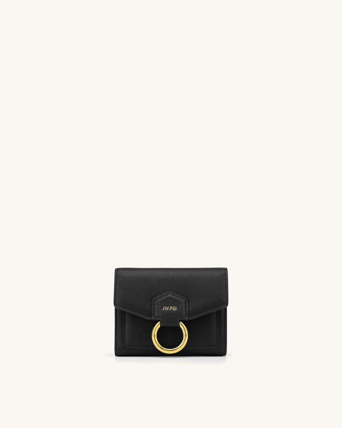 JW PEI_Black Grained Vegan Leather_Stella Wallet_148-1_Black Grained Vegan Leather_01