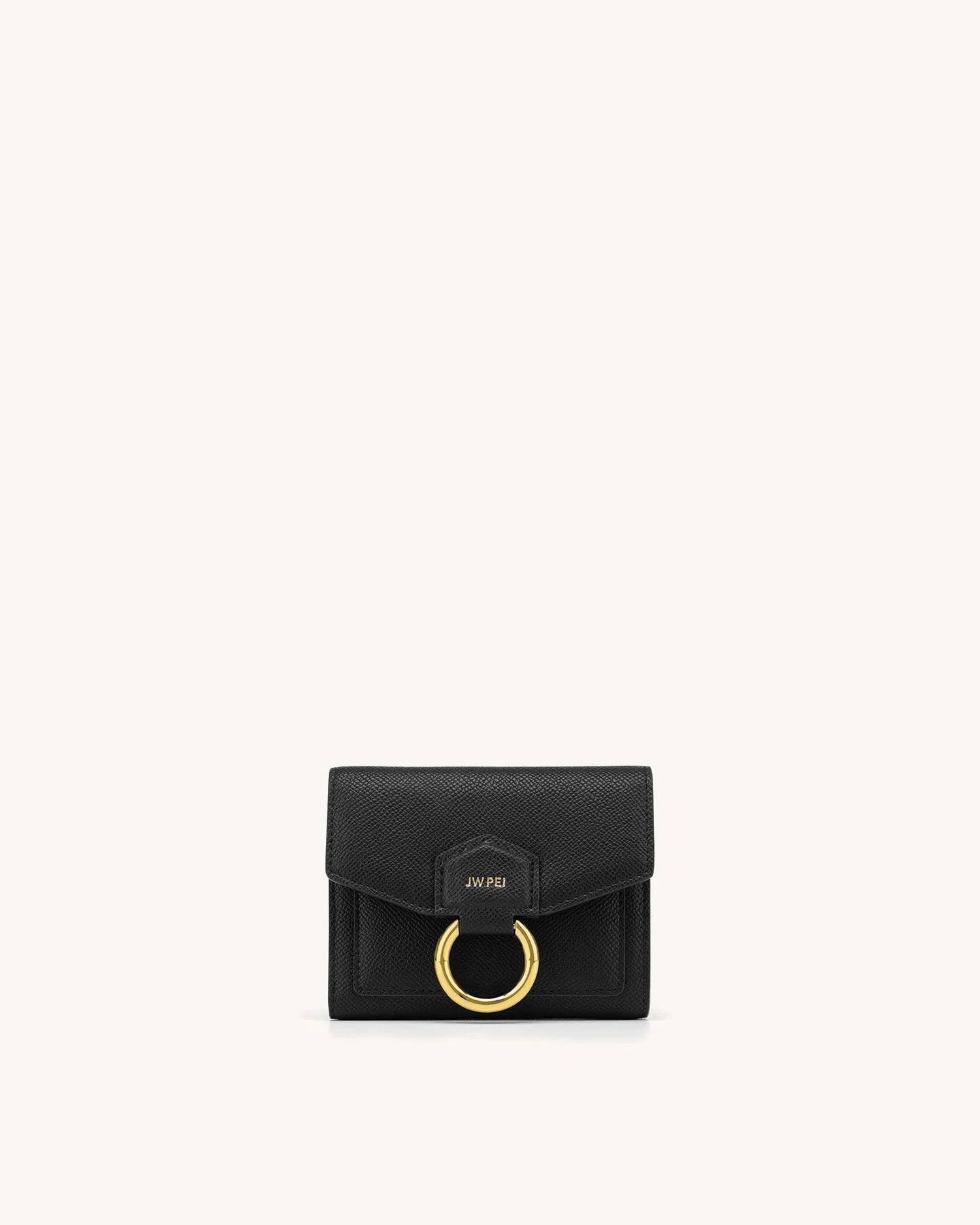 JW PEI_Black Grained Vegan Leather_Stella Wallet_148-1_Black Grained Vegan Leather_01