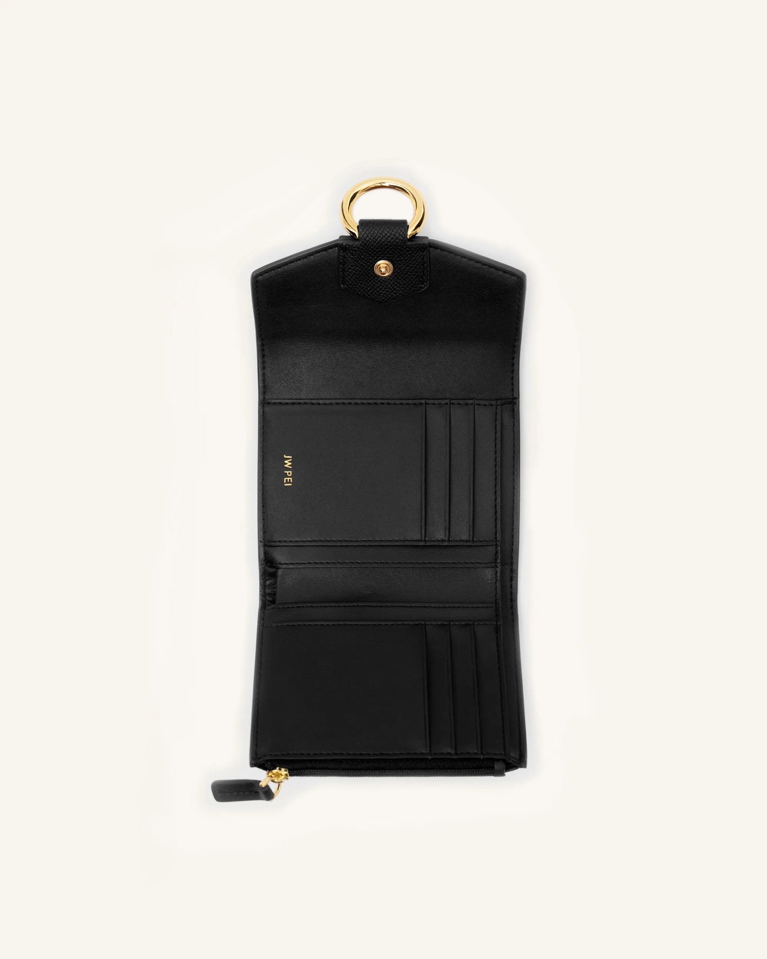 JW PEI_Black Grained Vegan Leather_Stella Wallet_148-1_Black Grained Vegan Leather_06