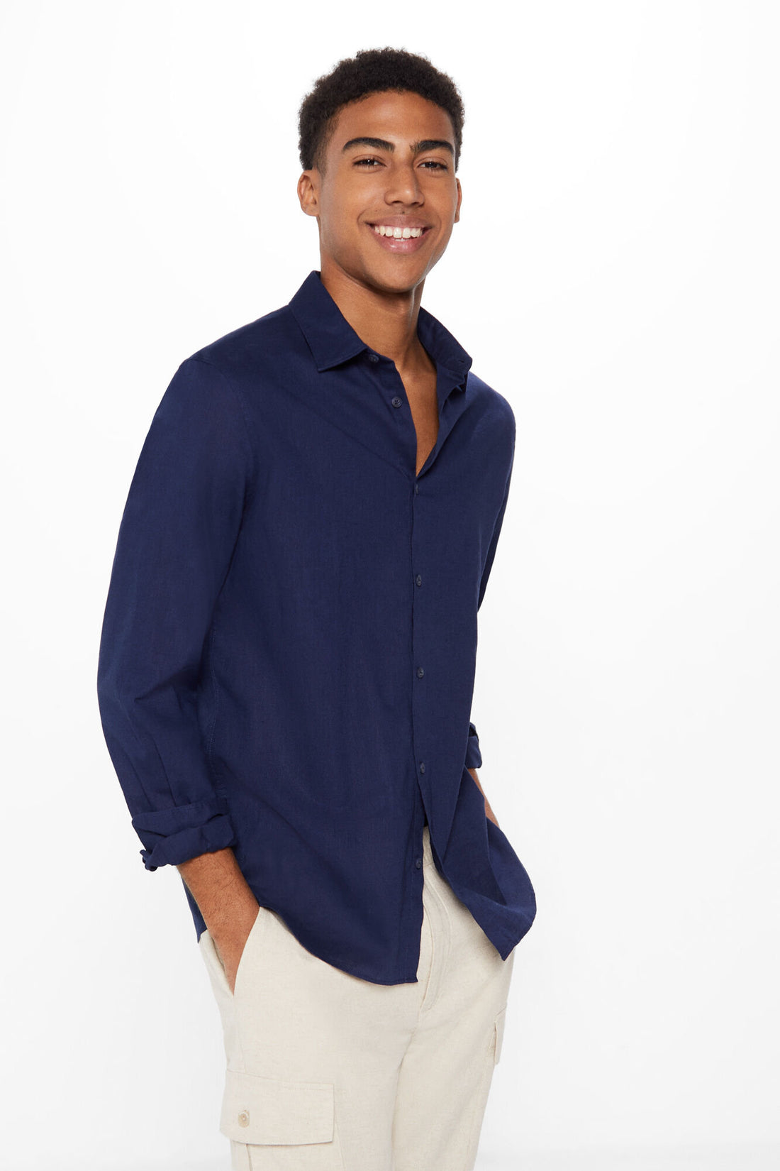Linen Blend Button Down Shirt_1507731_11_01