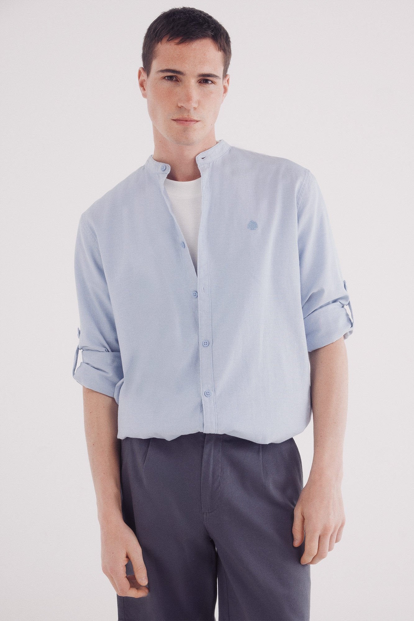 Springfield_Two-Tone Structured Mao Shirt_1509826_18_03