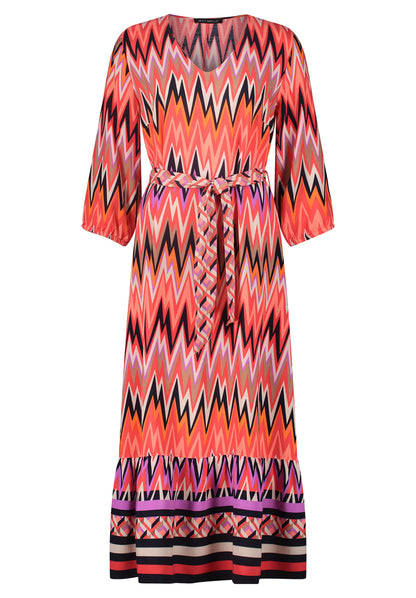 Printed Casual Midi Dress With 3/4 Sleeves_1532 2515_4868_01