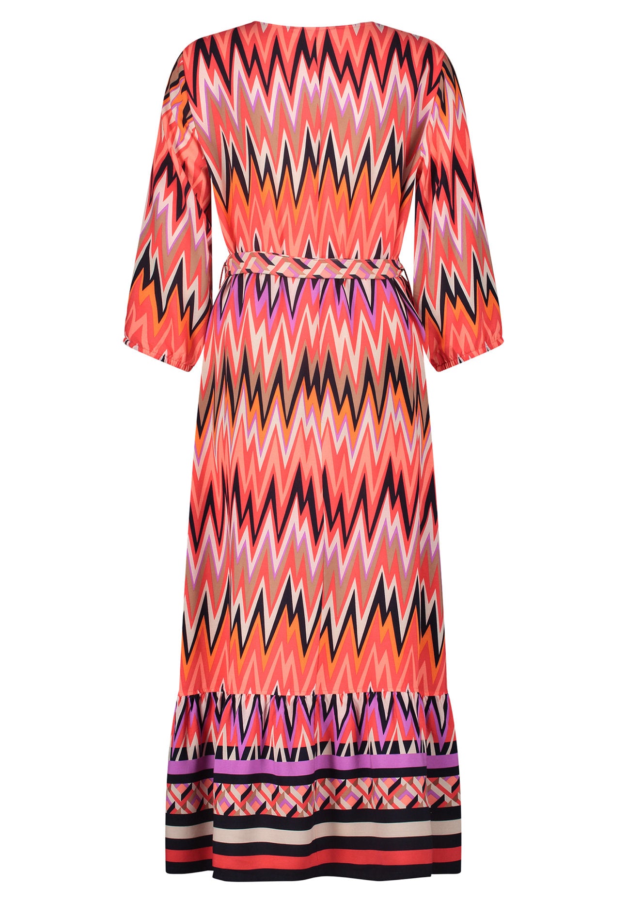 Printed Casual Midi Dress With 3/4 Sleeves_1532 2515_4868_02