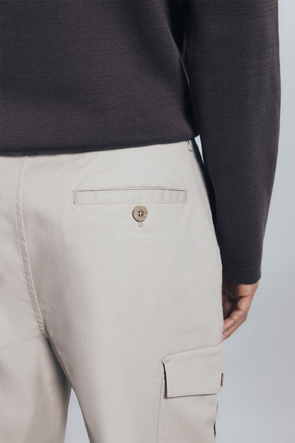 Springfield_Sand_Slim Fit Cargo Trousers_1552725_38_05