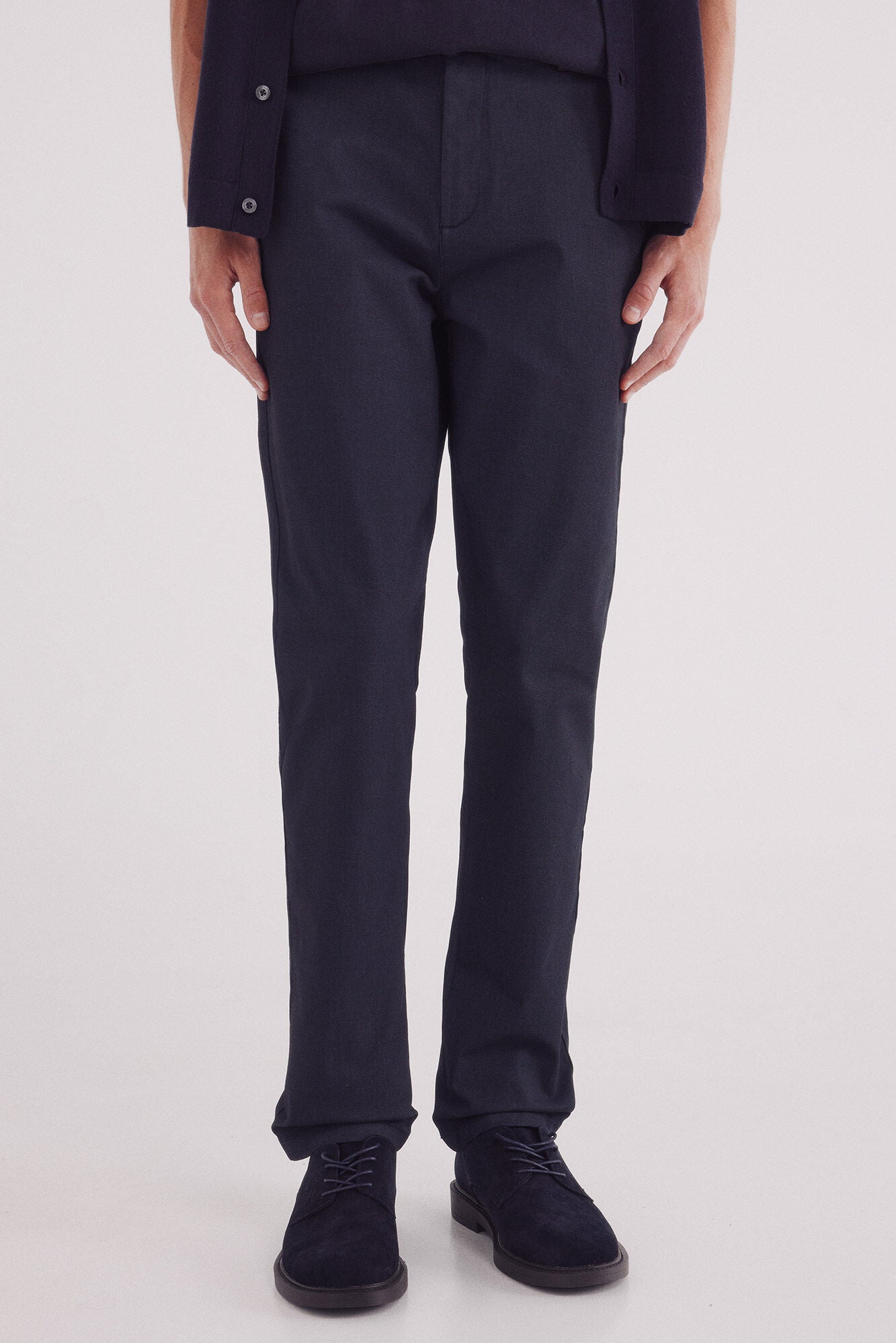 Springfield_Blue_Slim Fit Micro-Printed Chinos Pants_1552727_10_02