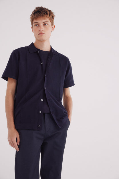 Springfield_Blue_Slim Fit Micro-Printed Chinos Pants_1552727_10_03