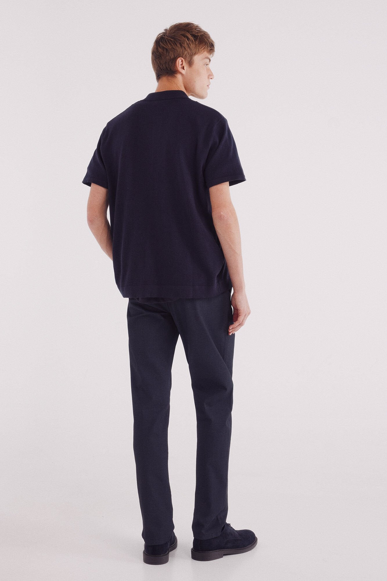 Springfield_Blue_Slim Fit Micro-Printed Chinos Pants_1552727_95_06