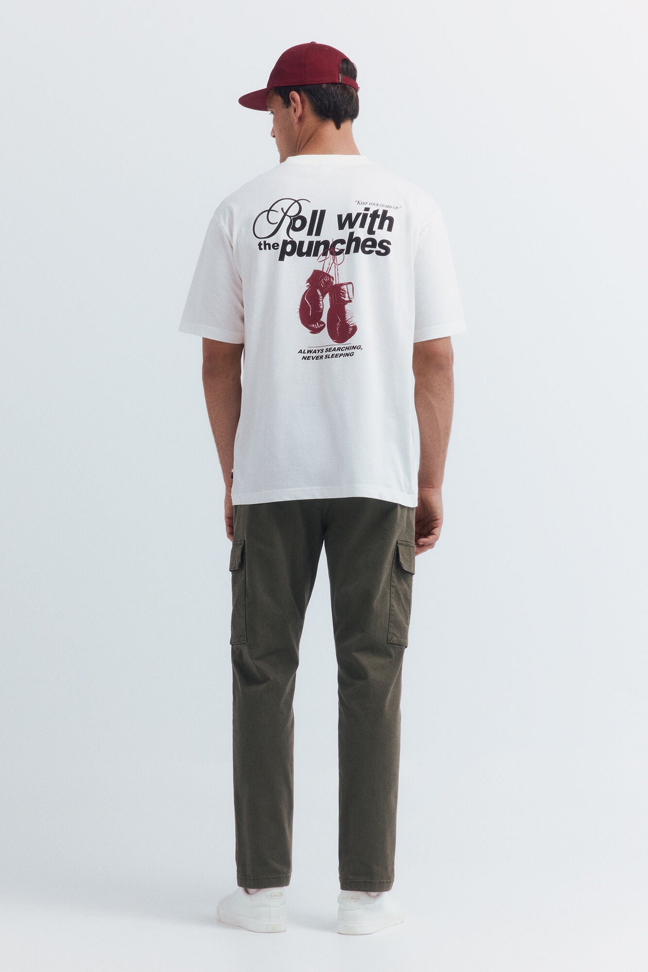 Springfield_Light_Khaki_Slim Fit Cargo Trousers_1552730_93_05