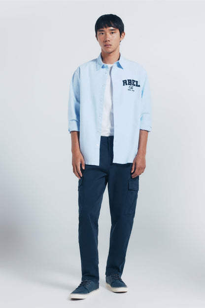 Springfield_Dark_Blue_Slim Fit Casual Cargo Pants_1552733_11_01