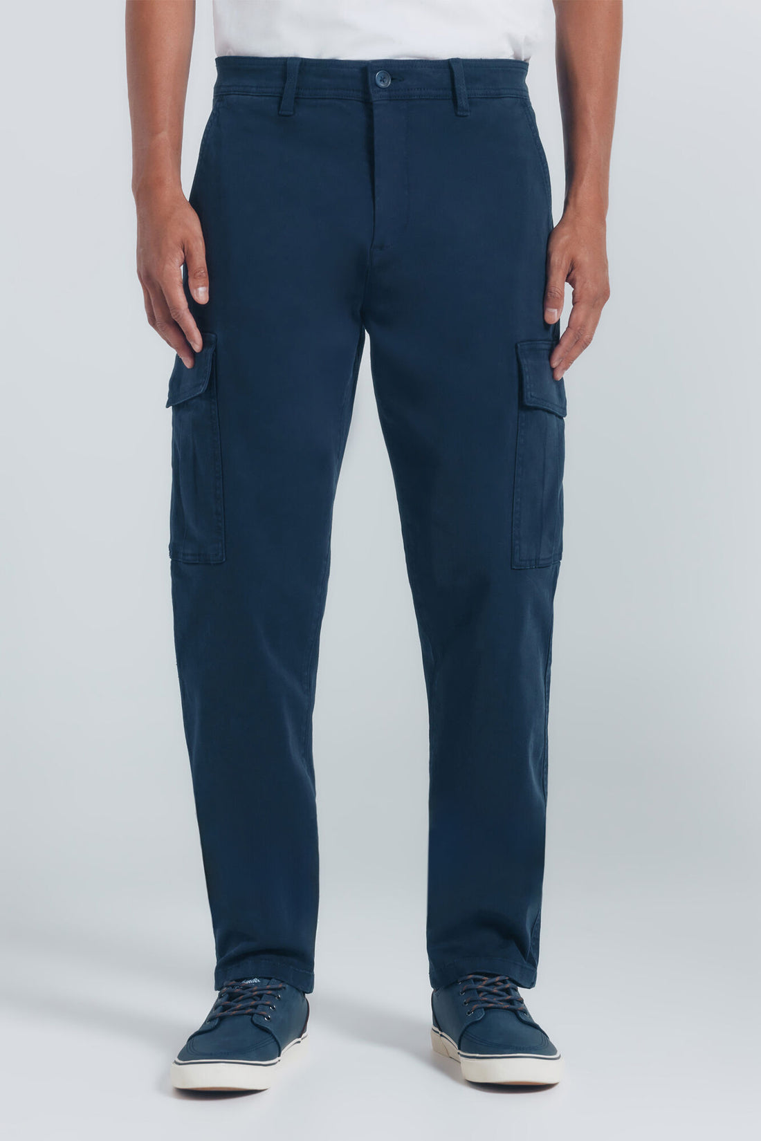 Springfield_Dark_Blue_Slim Fit Casual Cargo Pants_1552733_11_02