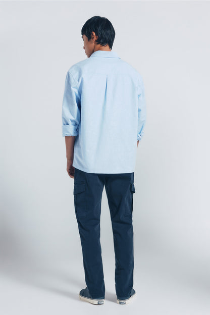 Springfield_Dark_Blue_Slim Fit Casual Cargo Pants_1552733_11_06