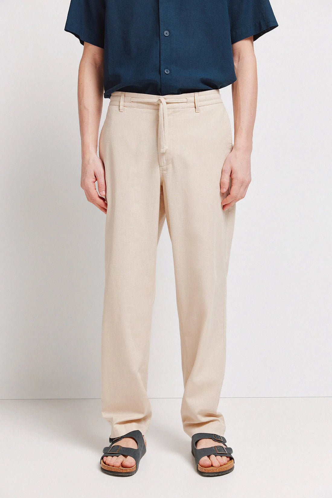 Springfield Beige Men Dobby Straight Fit Trousers SKU: 1553715_38 Image 02