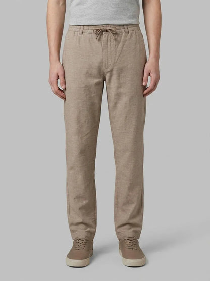 Springfield Beige Men Linen Comfort Fit Chinos SKU: 1553717_37 Image 00