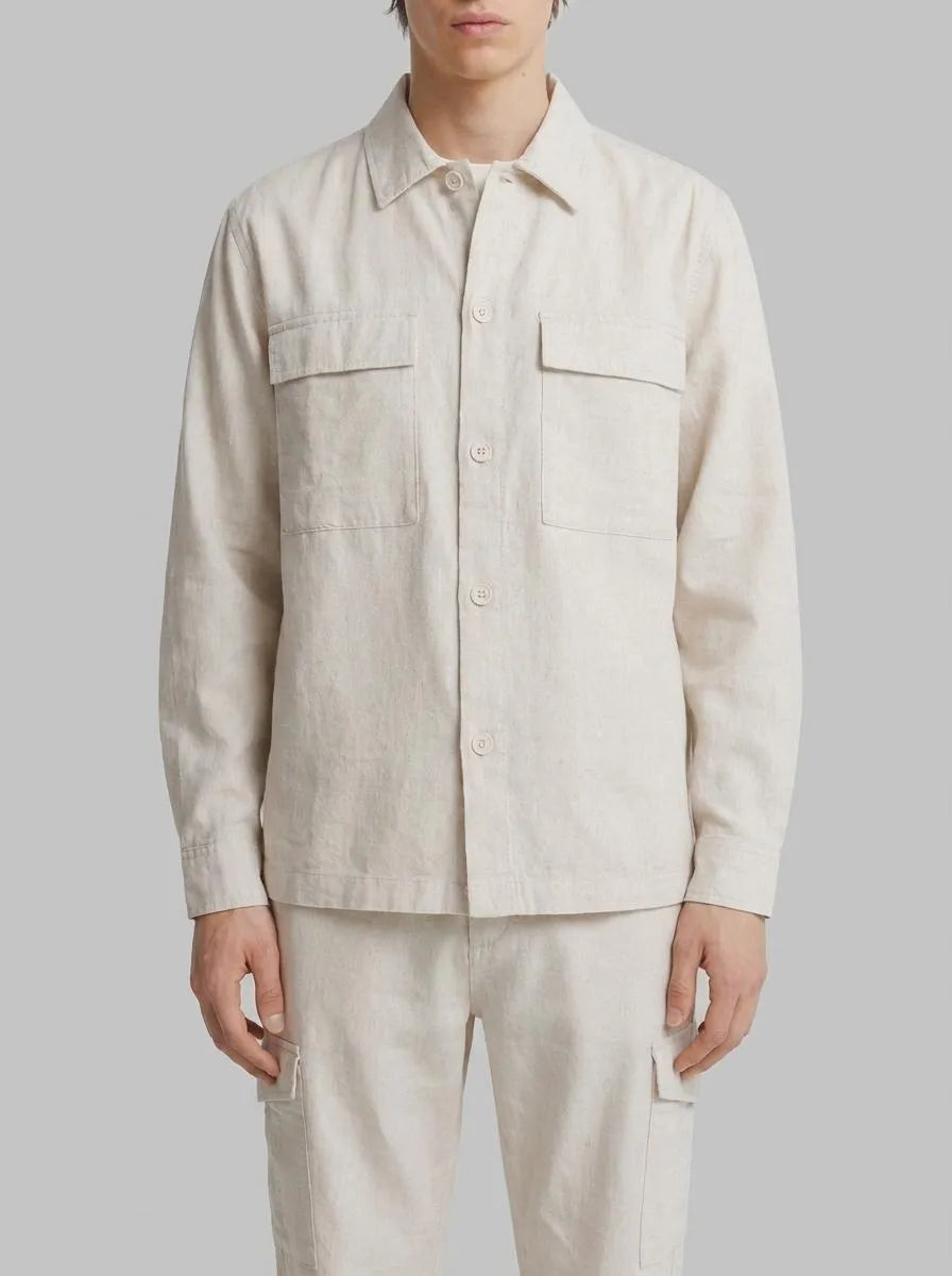 Springfield Beige Men Linen Cargo Slim Fit Trousers SKU: 1553718_51 Image 00