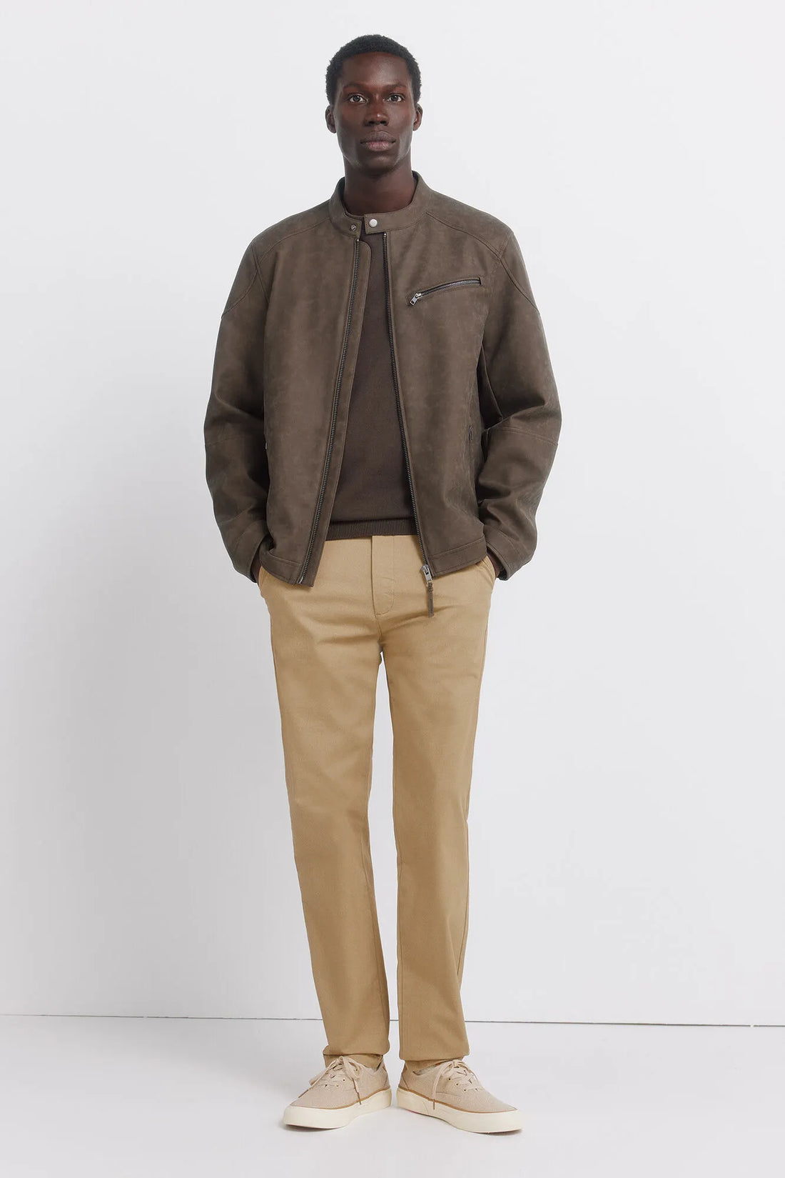 Springfield Beige Men Slim Fit Micro-Print Trousers SKU: 1553720_51 Image 01