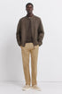 Springfield Beige Men Slim Fit Micro-Print Trousers SKU: 1553720_51 Image 01