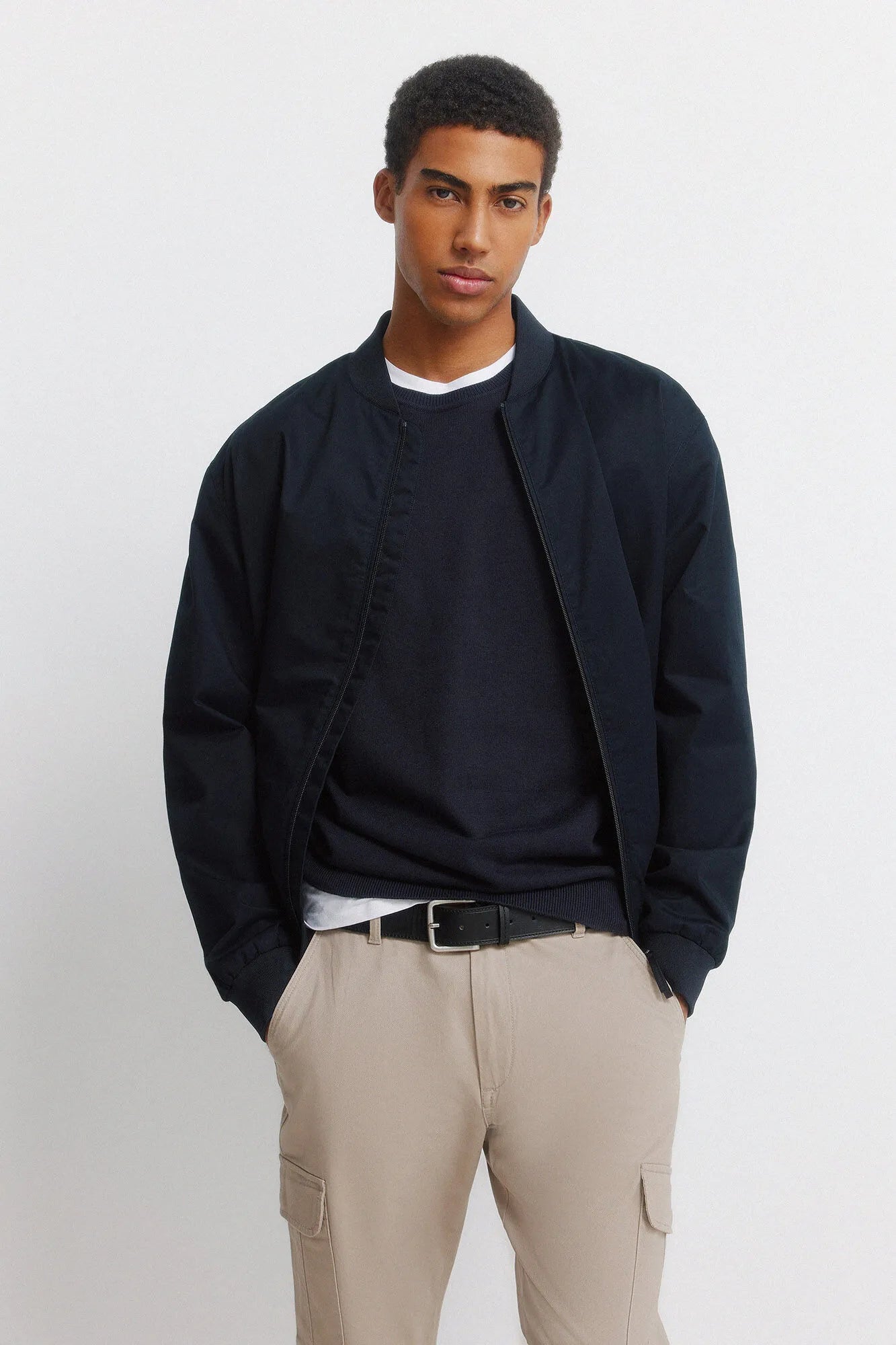 Springfield Beige Men Slim Fit Cargo Comfort Trousers SKU: 1553722_36 Image 03