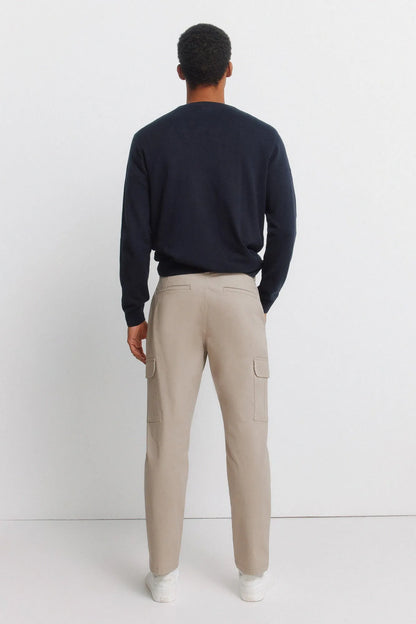 Springfield Beige Men Slim Fit Cargo Comfort Trousers SKU: 1553722_36 Image 05