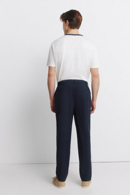 Springfield Blue Men Straight Relaxed Fit Trousers SKU: 1553726_11 Image 06