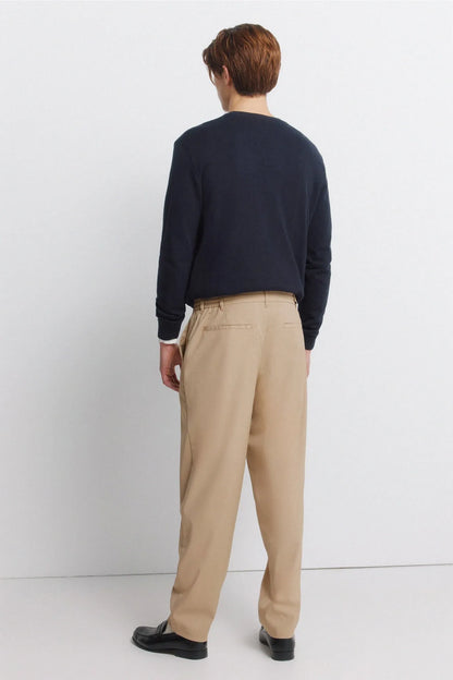 Springfield Beige Men Straight Relaxed Fit Trousers SKU: 1553726_51 Image 05