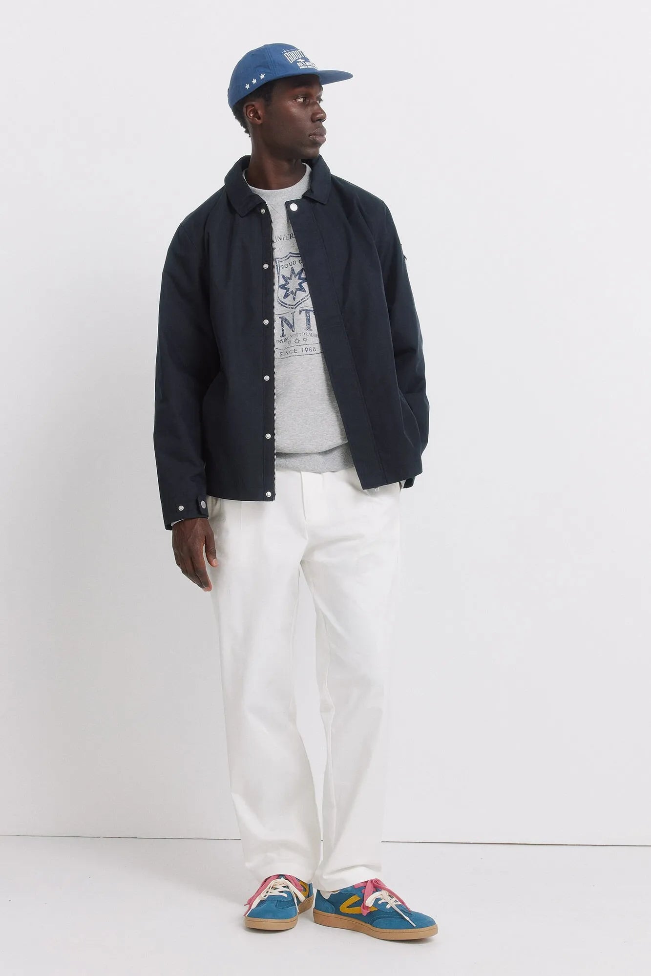 Springfield White Men Relaxed Fit Straight Leg Trousers SKU: 1553727_96 Image 03