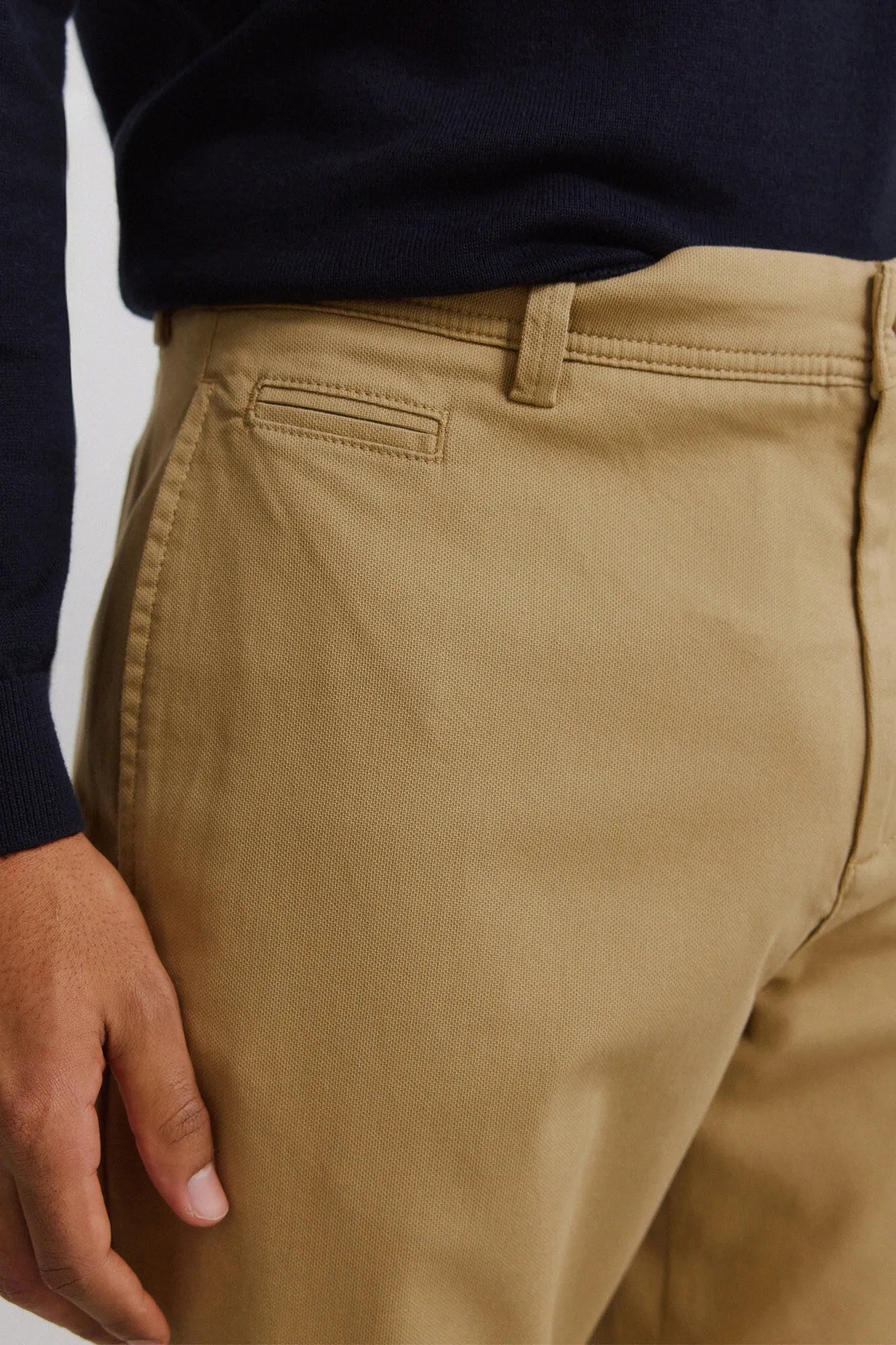 Springfield Beige Men Regular Fit Chinos SKU: 1553733_54 Image 04