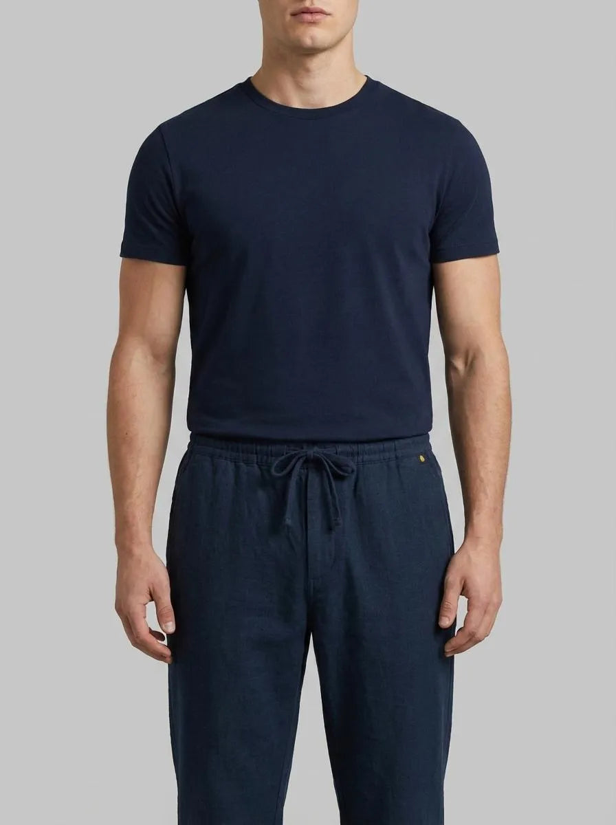 Springfield Blue Men Linen Comfort Fit Chinos SKU: 1553735_11 Image 00