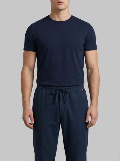 Springfield Blue Men Linen Comfort Fit Chinos SKU: 1553735_11 Image 00