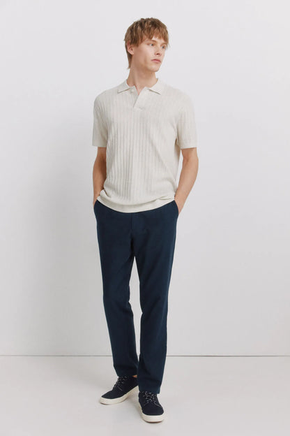 Springfield Blue Men Linen Comfort Fit Chinos SKU: 1553735_11 Image 01
