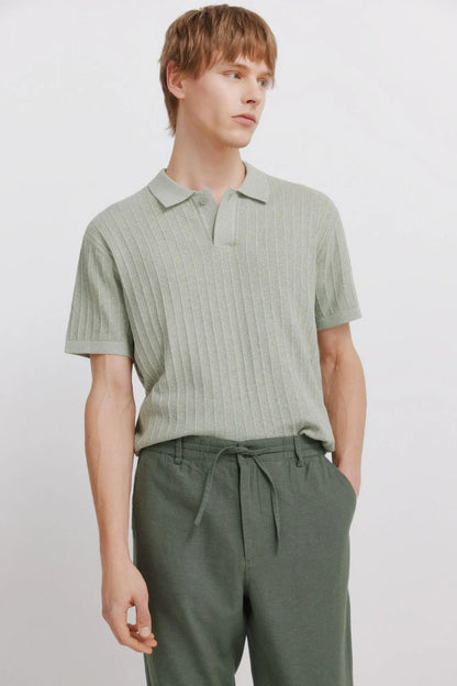 Springfield Khaki Men Linen Comfort Fit Chinos SKU: 1553735_92 Image 03
