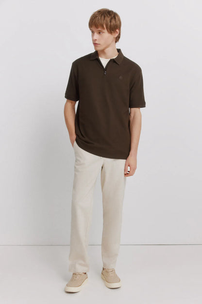 Springfield White Men Linen Comfort Fit Chinos SKU: 1553735_97 Image 06