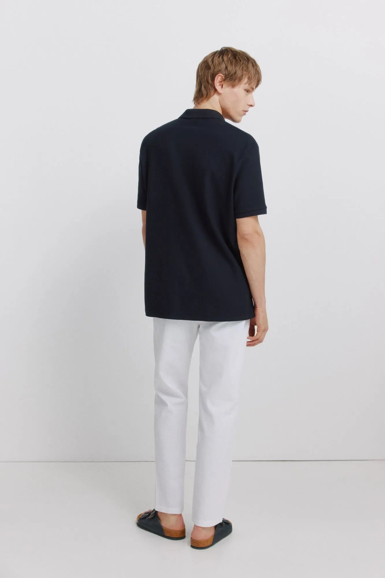 Springfield White Men Linen Comfort Fit Chinos SKU: 1553735_99 Image 06