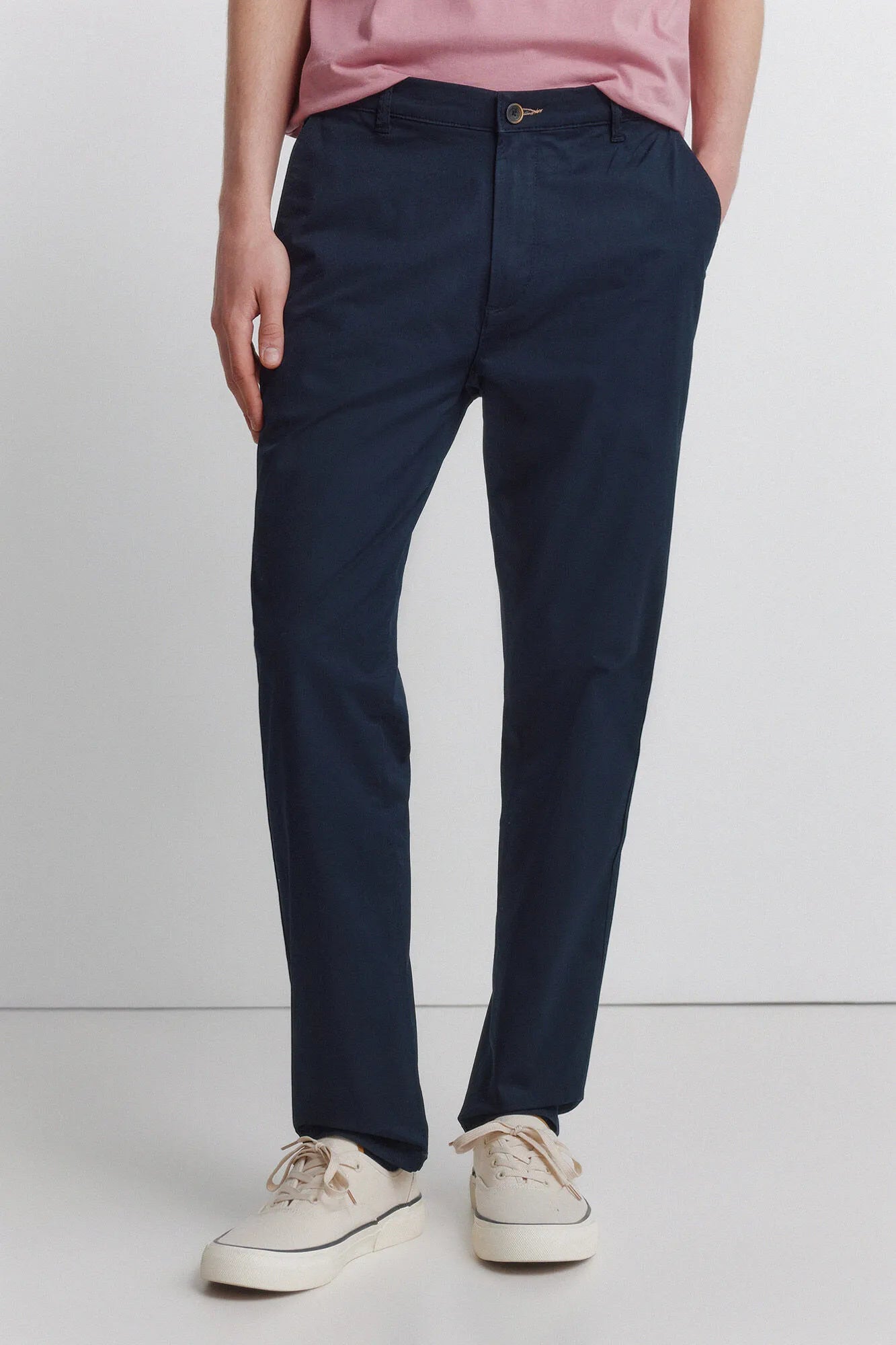 Springfield Blue Men Light Comfort Slim Fit Chinos SKU: 1553737_11 Image 02