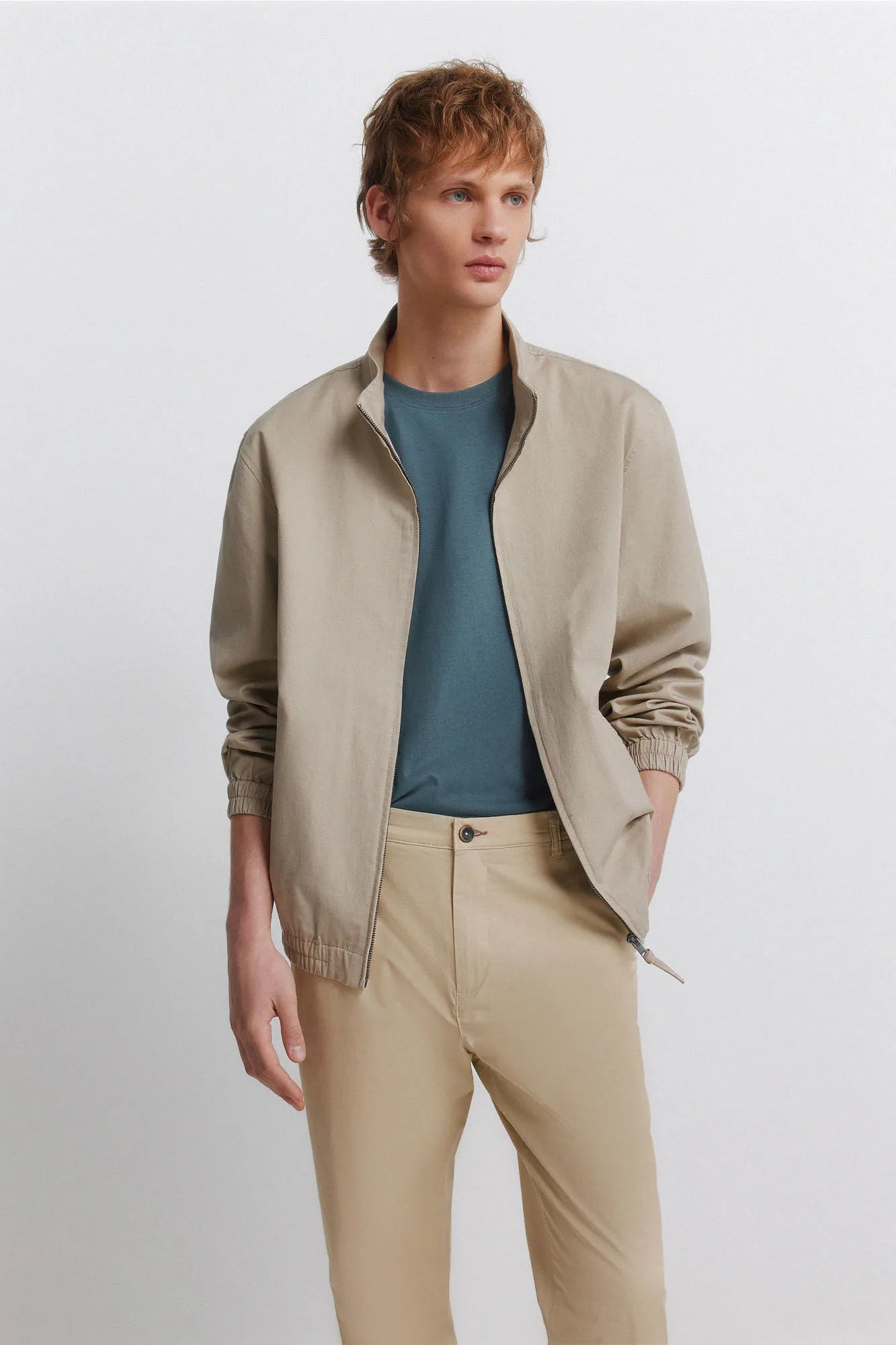 Springfield Beige Men Light Comfort Slim Fit Chinos SKU: 1553737_50 Image 03
