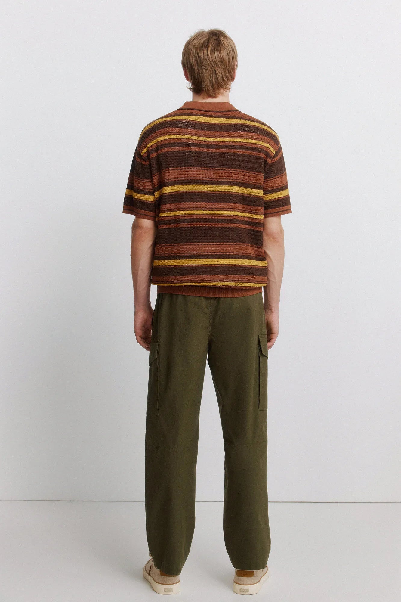 Springfield Khaki Men Straight Fit Cargo Trousers SKU: 1553742_92 Image 05
