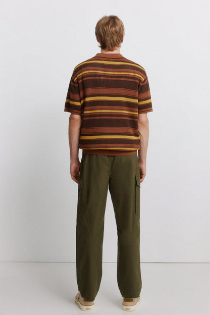 Springfield Khaki Men Straight Fit Cargo Trousers SKU: 1553742_92 Image 05