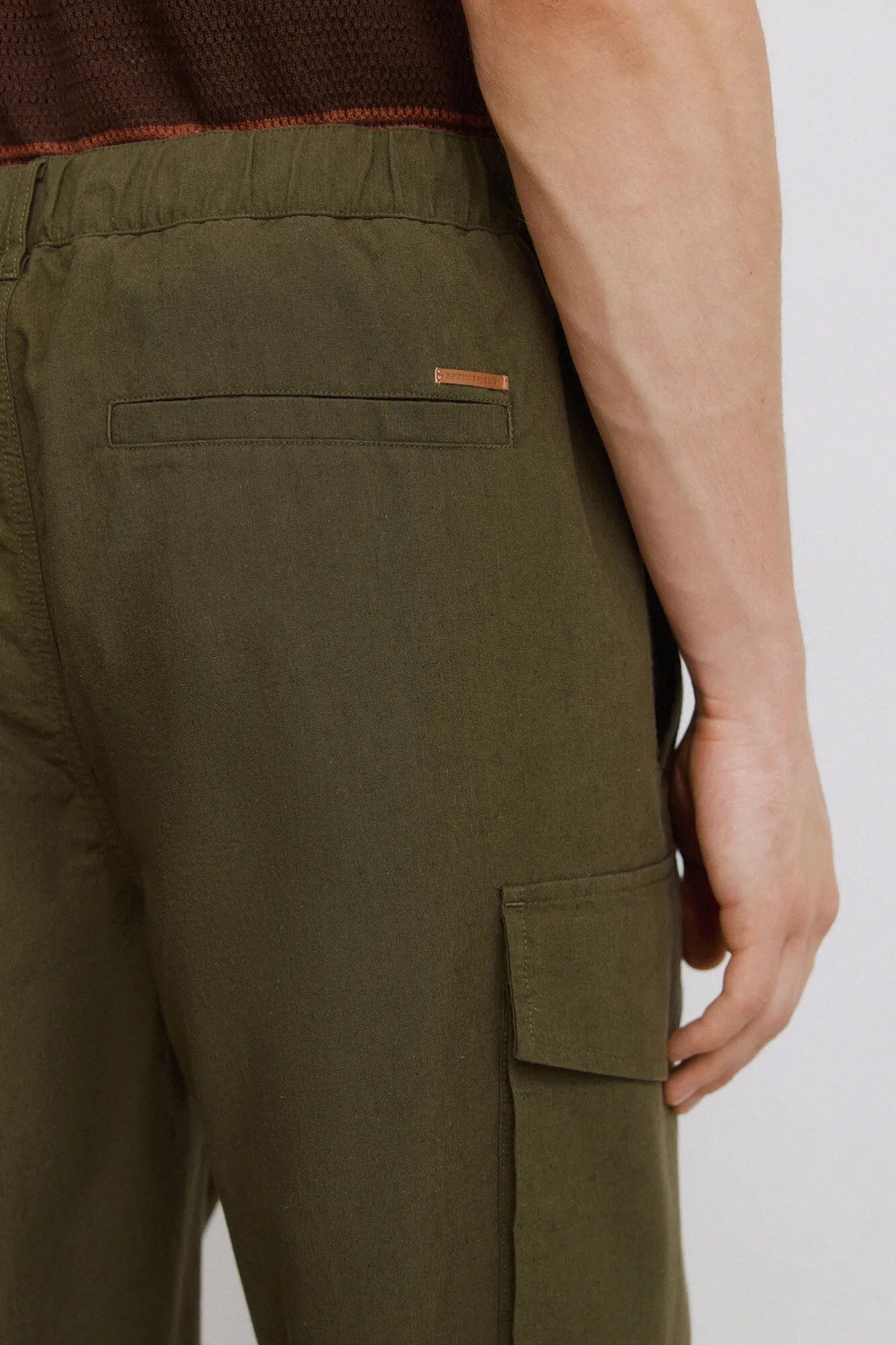Springfield Khaki Men Straight Fit Cargo Trousers SKU: 1553742_92 Image 06