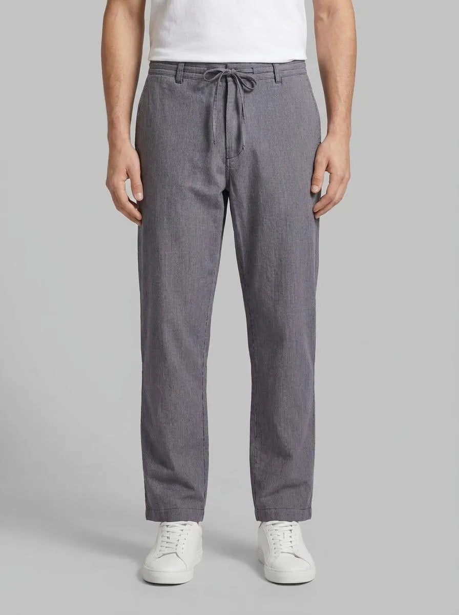 Springfield 0 Men Striped Linen Straight Fit Chinos SKU: 1553743_12 Image 00