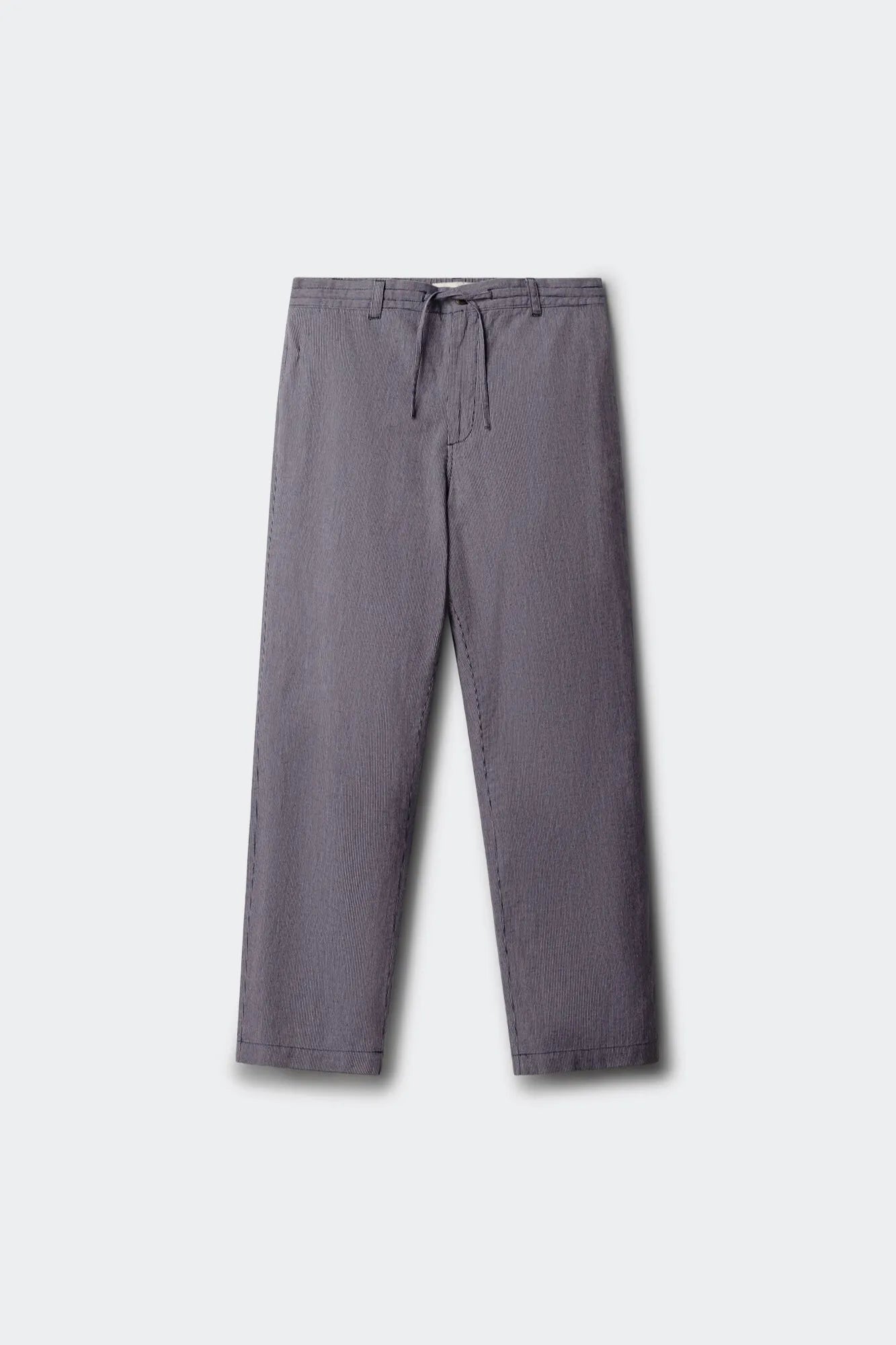 Springfield 0 Men Striped Linen Straight Fit Chinos SKU: 1553743_12 Image 01