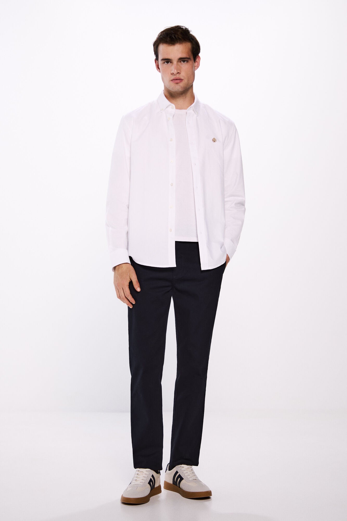 Springfield_Slim Fit Microstructure Pants_1559331_10_01