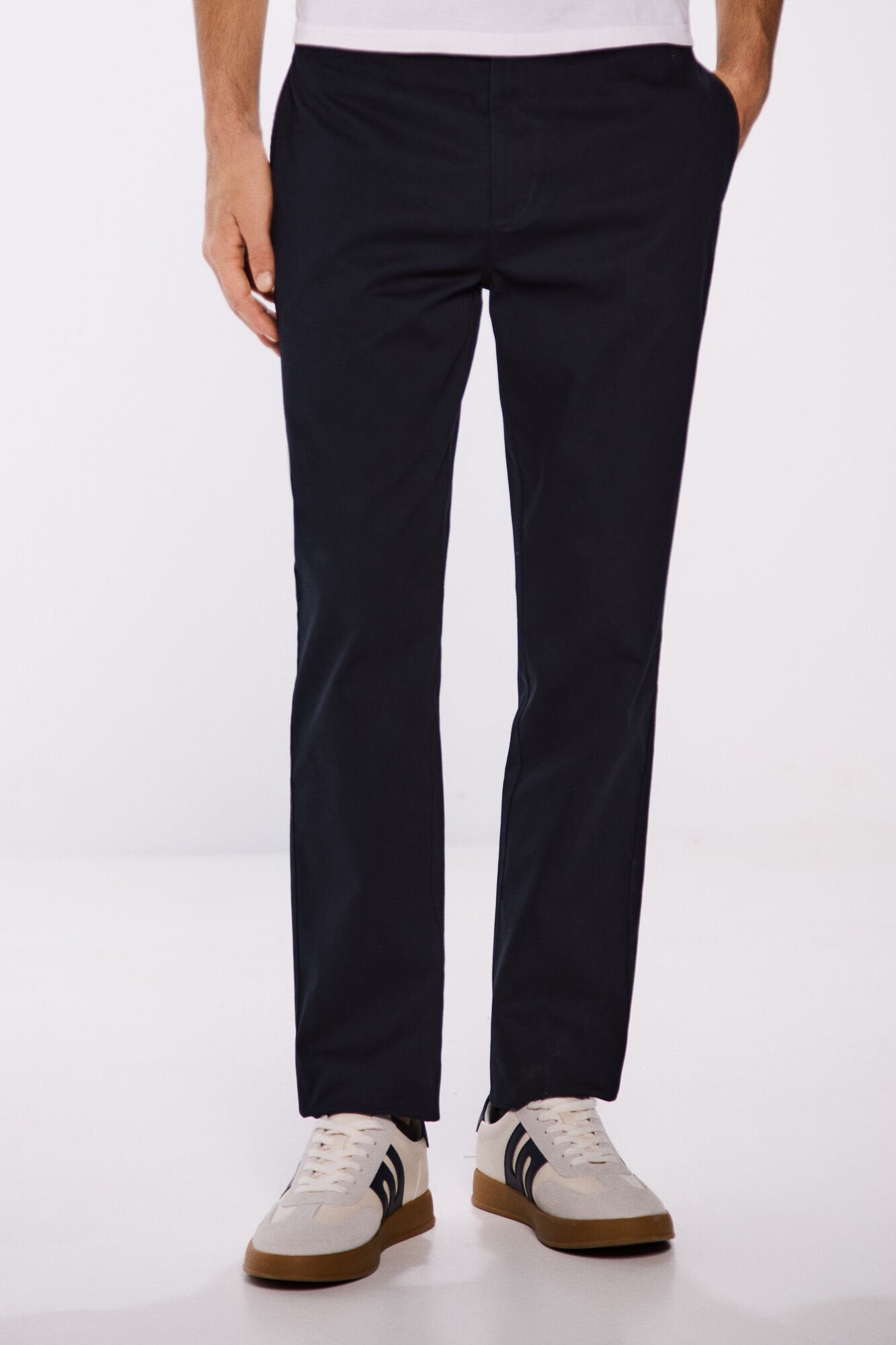 Springfield_Slim Fit Microstructure Pants_1559331_10_02