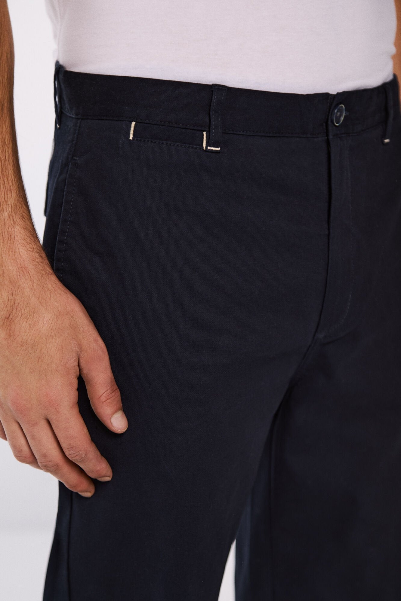 Springfield_Slim Fit Microstructure Pants_1559331_10_03