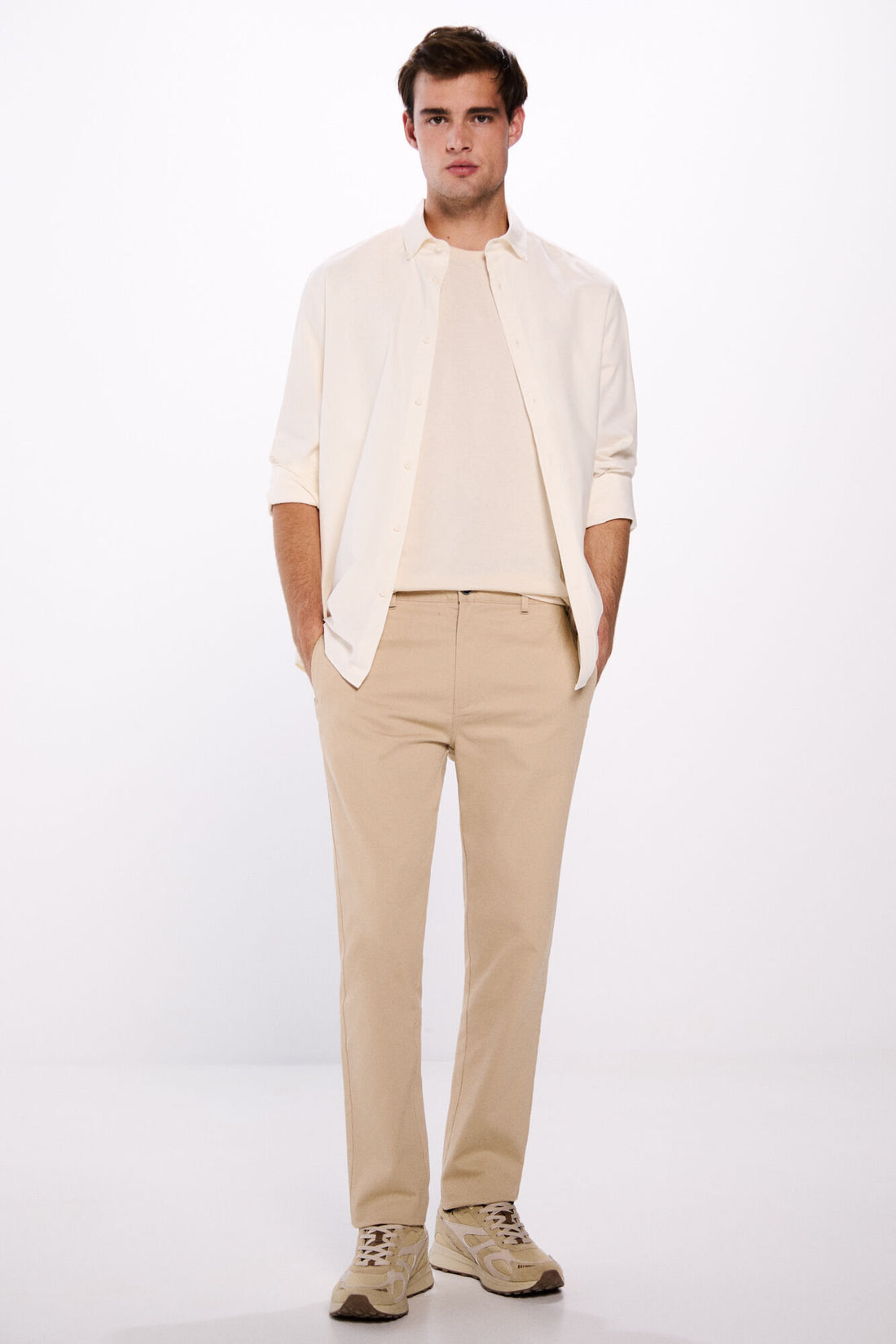 Springfield_Slim Fit Microstructure Pants_1559331_51_01