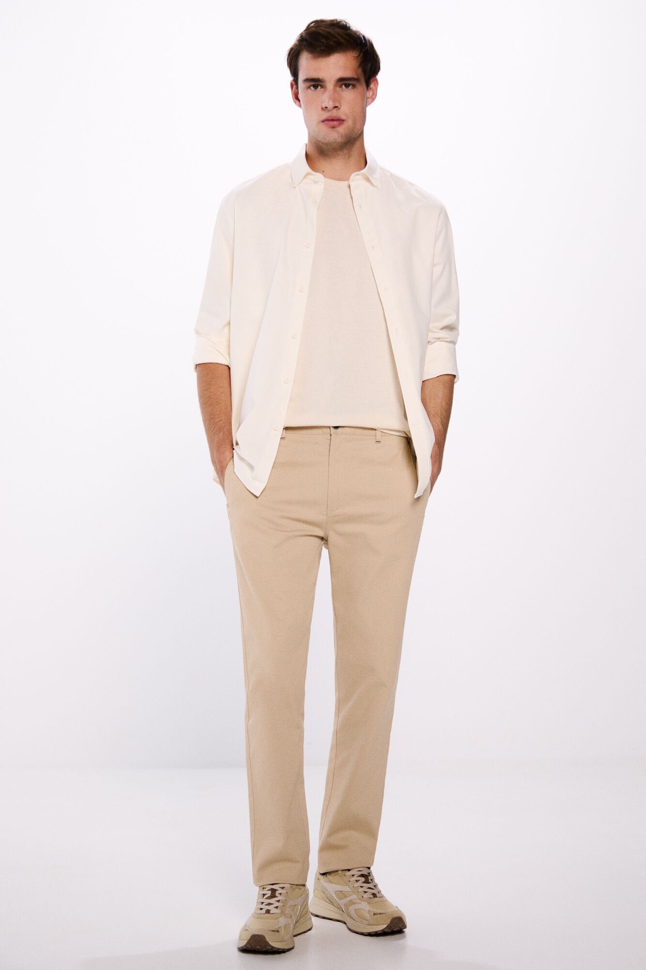 Springfield_Slim Fit Microstructure Pants_1559331_51_01