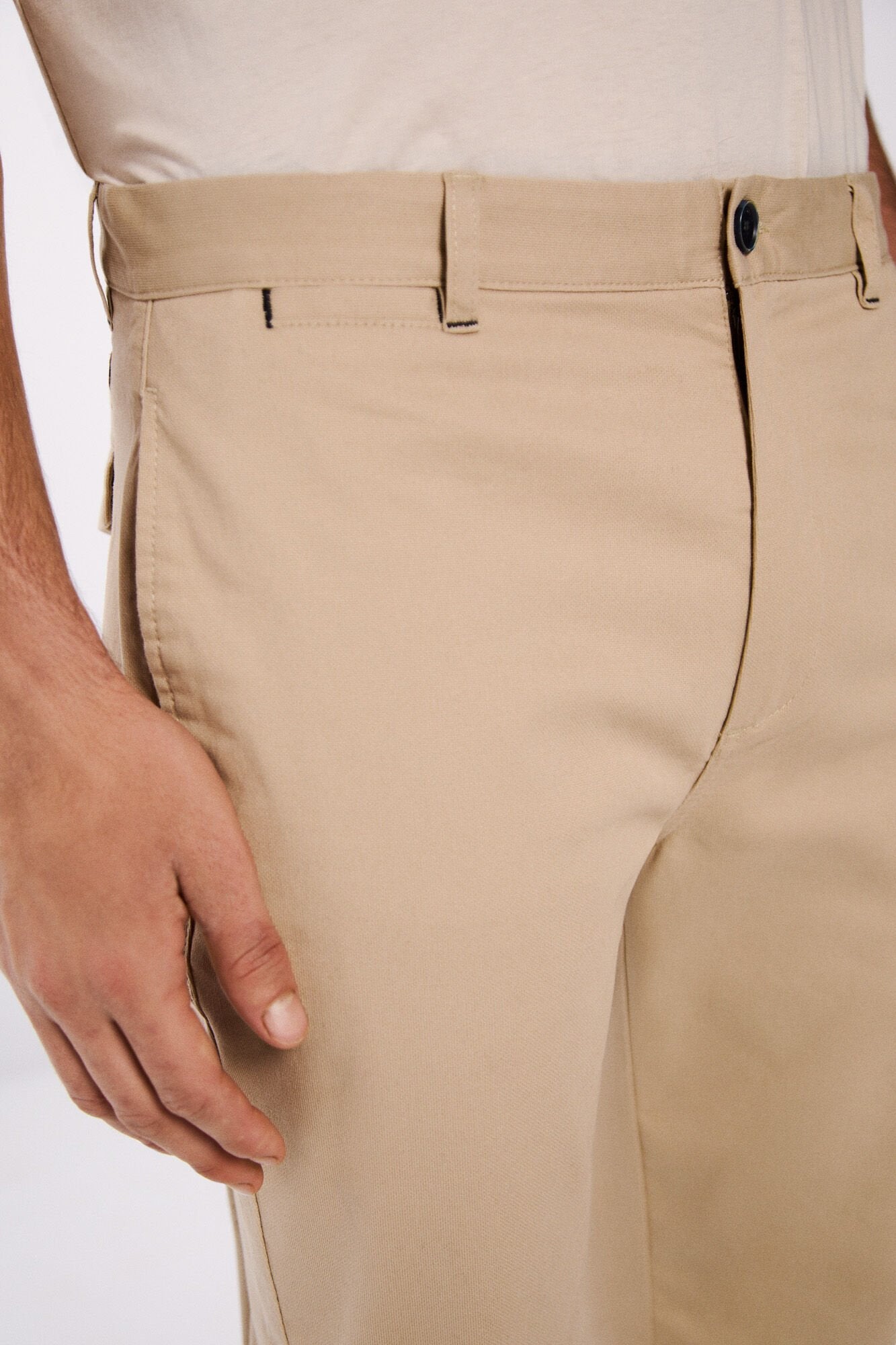 Springfield_Slim Fit Microstructure Pants_1559331_51_03
