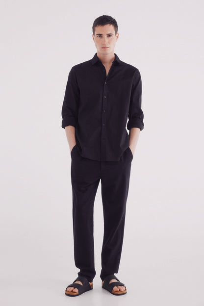 Springfield_Slim Fit Linen Chinos Trousers_1559348_01_01