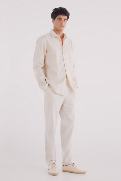 Springfield_Slim Fit Linen Chinos Trousers_1559348_97_01