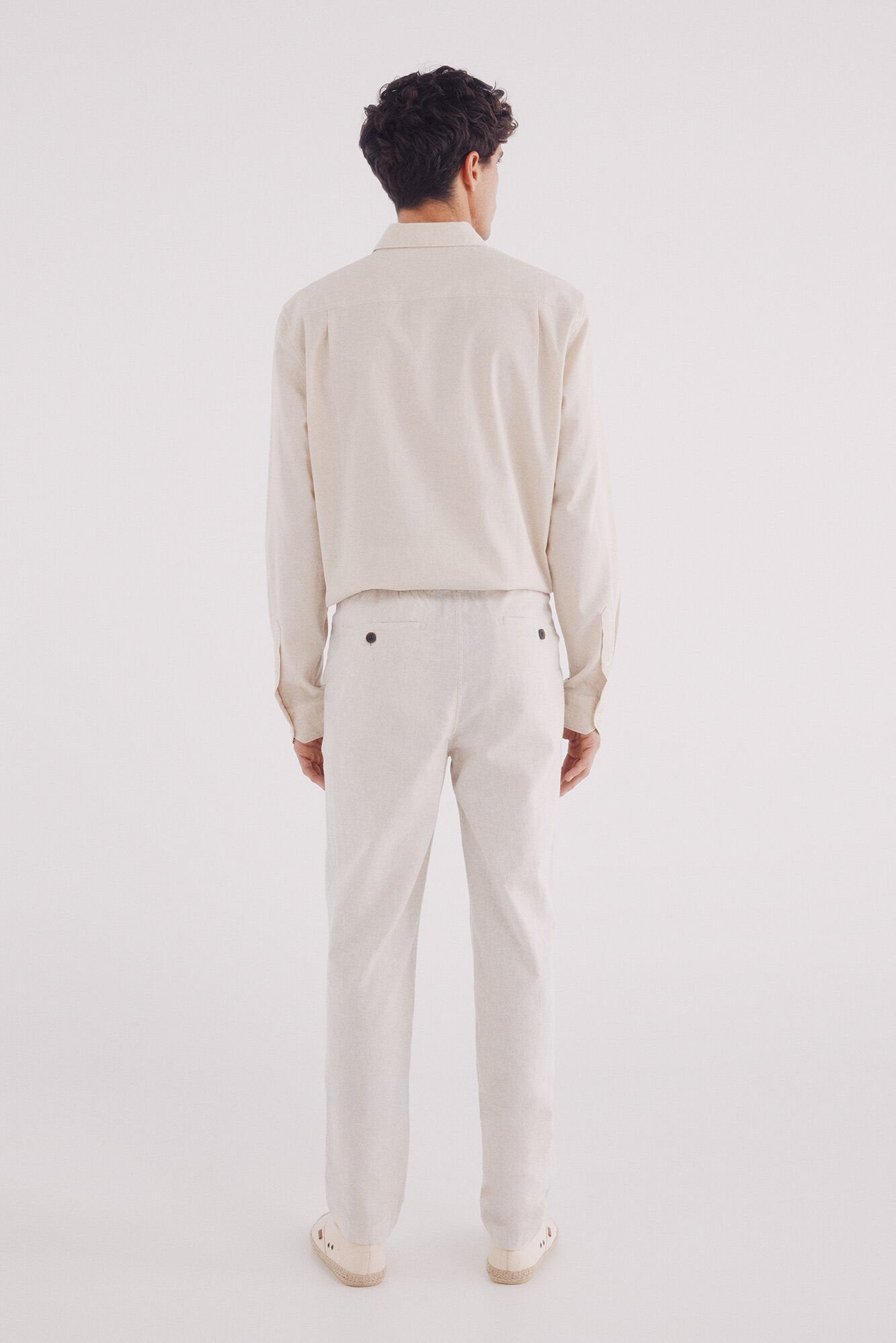 Springfield_Slim Fit Linen Chinos Trousers_1559348_97_05
